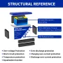 PWOD 25.6V 100Ah 2560Wh Mini LiFePO4 Battery Storage Box RV & Boat Lithium Battery Built-in BMS IP65 Protection