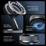 Vacuum Suction Magnetic Phone Holder 360 Degree Rotation Handsfree Magnetic Foldable Phone Mount for Car/Smooth Surface