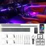 Universal Car Full Car Hidden Fantasy Color App Dual Control Car Interior Atmosphere Light LED Car Atmosphere Light 64 Color Options