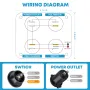 4 in 1 12V Socket with Single Switch 12 Volt Socket Motorhome with LED Voltmeter On/Off Switch Panel for Car Boat Motorhome Truck GPS Truck