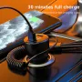 230W Car Fast Charger Adapter USB C 5-port Charging With 3 In 1 Cable For IPhone 14 Pro Max 13 12 for Samsung Galaxy S23/22