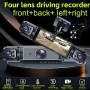 4 Lens Car Dash Cam Front Back Left Right Driving Recorder DVR Motion Detection Loop Recording Night Vision Mobile App Wide Angle Camera With / Without Wiff