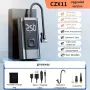 Cordless Car Air Pump Portable 90W Electric Car Tire Inflator Real-time Monitoring Air Inflation Machine with Dual Digital Display
