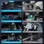 4 in 1 Retractable Car Charger Support 120W USB C Car Charger Adapter with 2 USB Ports Car Phone Charger for Samsung