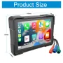 5 Inch Motorcycle Touchscreen Wireless Carplay Player DVR Android Front Rear Dual Camera bluetooth IP66 Waterproof with GPS Navigation