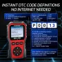KONNWEI KW330 OBDII EOBD CAN Engine Code Reader 2.8-inch TFT Screen Battery Test Multi-language Car Diagnostic Tool OBD2 Scanner