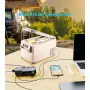 8 in 1 Car Charger Adapter 3 AC Outlets Dual USB Type C QC3 0 PD 36W Fast Charging 12V 24V Compatible Independent Switches LED Voltmeter