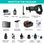 Andeman 3.0AH Brushed Car Washer Water Spayer Wash Machine 800psi 1.5GPM 6-in-1 Nozzle