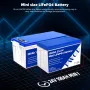 PWOD 25.6V 100Ah 2560Wh Mini LiFePO4 Battery Storage Box RV & Boat Lithium Battery Built-in BMS IP65 Protection