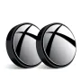 2pcs Car Suction Cup Mount Auxiliary Rearview Mirror 360° Rotating Wide-angle Round Frame Blind Spot Mirror