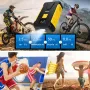FOXSUR Multi-function 2 In 1 Car Jump Starter Air Pump Portable Air Compressor Auto Tire Inflator Emergency Power Supply with LED Emergency Light