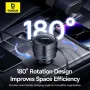 Baseus Car Charger Dual Retractable Cable PD QC SCP AFC PPS Fast Charging 180° Rotating For Tablet for iPhone for Samsung Huawei Xiaomi