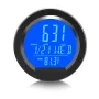 Car Solar Car Clock Temperature Gauge LED Digital Display Night Light Intelligent Car Thermometer Clocks Dashboard Thermometer Electronic Watch Time