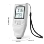 HW400 High Precision Car Paint Thickness Gauge Tester Highly Sensitive Probe Coating Thickness Gauge Automotive Paint 0-2000UM Accuracy Industrial Metal Layer Detector