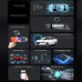 4 Lens Car Dash Cam Front Back Left Right Driving Recorder DVR Motion Detection Loop Recording Night Vision Mobile App Wide Angle Camera With / Without Wiff