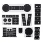 8PCS Car Matte Black Worn Button Repair Kit Stickers Decals For VW Volkswagen Touareg 2004 -2009
