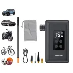 Kalnų kelio dviračių padangų pripūtimo išmanusis skaitmeninis ekranas 150 PSI nešiojamas elektrinis oro siurblys USB lengvas dizainas automobilio dviračio kamuoliukui