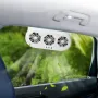 Solar-Powered Car Vent Fan 3 Head Car Exhaust Fan Electric Cooling Fan USB Charging Window Ventilator Front Rear Seat Purifiers Radiator