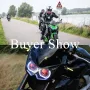 2.5'' VER 8.1 Bi-Xenon Projector Lens H1 Motorcycle Headlight for X5 BM Sport Motorcycle LED Square Angel Eyes DRL Retrofit H4 H7