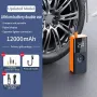 80W Car Tire Inflator Portable Air Compressor 150 PSI Electric Tire Inflator Cordless Tire Pump with Digital LED Display Emergency Light