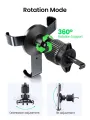 UGREEN Car Phone Holder Air Vent Mount Multifunctional Car Phone Holder Air Vent Gravity Car Phone Holder Compatible 4.7 to 7.2 Inches Phone