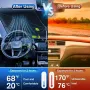 Car Sunshade Umbrella Front Windshield Retractable Sun Protection Heat Insulation Car Umbrella Side Baffle Sunshade 360° Rotating With Bendable Arm Handle
