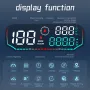 G14 Car HUD Head-up Display Car Universal Beidou GPS Altitude Date Speedometer HD Display Screen Overspeed Alarm Fatigue Driving Alarm