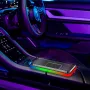 Car Wireless Charger with Atmosphere Lighting Wireless Phone Charger Fast Charging Station for 15 14 13 Pro Max