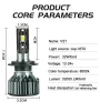 WEKEOLF Car LED Headlight H4/H7/H11/9005/9006 IP68 Waterproof High Brightness 360° Adjustable Car Lighting V2T