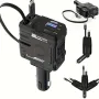 4 in 1 Retractable Car Charger Support 120W USB C Car Charger Adapter with 2 USB Ports Car Phone Charger for Samsung