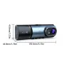 3.16-Inch High-Definition Screen Three Recording 4K Ultra-Clear Wifi Connection GPS Triple Channel Recording Driving Recorder