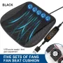 Car Seat Ice Silk Cooling Pad Car Seat Cushion Summer Cooling Ventilation Seat Pad with USB Fan Breathable Cooling Home Use