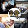 12V/24V Dual-Head Car Fan 360-Degree Rotating Electric Fan Electric Car Fans Vehicle Dashboard Cooler Dual Head Car Fan