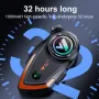 Coralme Y80 2X Motorcycle Intercom Helmet Bluetooth Headset 800 Meters Two-Person Intercom Suitable For Third-Party Helmet Headset