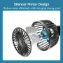 Car Fan 360° 3-speed Car Seat Back Cooling Fan USB Charge Dual Head Fan Adjustable Rotation Neck Cooler for Car Home Accessories