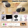 Foldable Magnetic Vacuum Phone Holder 360° Electric Suction Car Mount Double-Sided Swivel Stand for Car Mirror Gym Kitchen