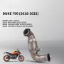Slip On Motorcycle Exhaust Middle Link Pipe Stainless Steel Heat Resistant Finish Replacement For DUKE 790 2018-2022