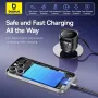 Baseus Car Charger Dual Retractable Cable PD QC SCP AFC PPS Fast Charging 180° Rotating For Tablet for iPhone for Samsung Huawei Xiaomi
