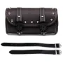 Motorcycle Front Fork Tool Saddle Bag Pouch Saddlebags Luggage Leather Barrel Dark Brown
