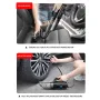 Multi Functional Car Vacuum Cleaner Air Pump Digital Display 80W Suction 120W Inflation Portable Auto Cleaning Tool Long Nozzle Fabric Brush Extension Hose Accurate Tire Pressure Monitor