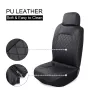 4Pcs/Set Luxury PU Leather Car Seat Covers Full Set Non-Slip Universal Fit for Cars Trucks SUVs Airbag Compatible Black Blue Red Seat Protectors