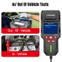 Konnwei KW700 12V 24V Car Truck Automotive Lead-Acid Battery Tester With Printer Battery Analyzer Cranking Test Charging Test 10-2000CCA Check Voltage CCA Internal Resistance SOC SOH