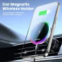 Toocki RGB Car Phone Holder 15W Wireless Charger Car Phone Charger Holder Stand For iPhone 15 14 13 Pro Max Galaxy