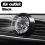 5V USB Air Outlet Car Fan 3 Speed Adjustment Cooling Colorful Light 360° Rotation Multi-function Mini Cooler