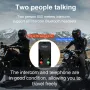Coralme Y80 2X Motorcycle Intercom Helmet Bluetooth Headset 800 Meters Two-Person Intercom Suitable For Third-Party Helmet Headset