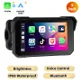 5''IPS Screen Motorcycle Carplay Android Auto Brightness Adjustment IP68 Waterproof Bluetooth 5.0 Smart Screen Player