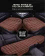 Universal Car Front Seat Cover Set Winter Plush Set Non-slip Plush Seat Cover Winter Warm Seat Cushion Anti Slip Front Chair Seat Breathable Pad Car Seat Protector