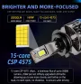 Infitary Pair Car LED Headlight Modification 160W Per Pair Lamp Bulb 6500K Bright White Car Lights IP68 Waterproof Rating