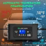 HTRC Large Power 35A 12V 24V Car Battery Charger for Moto Truck Motorcycle AGM Lead Acid PB GEL LCD Display Smart Charging