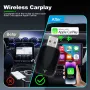 Mini 2 in 1 Wired to Wireless CarPlay Android Auto Adapter Plug & Play 5GHz WiFi Fast Connection Convert the Original car with Carplay cable to Wireless